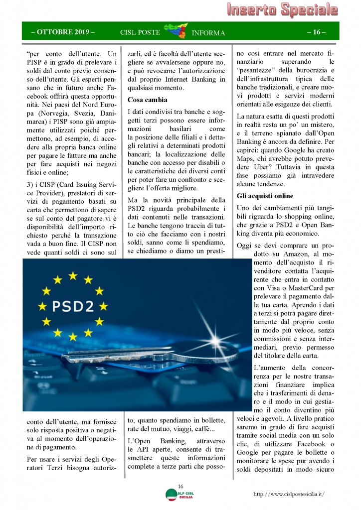 Cisl Poste Sicilia Informa ottobre 2019_Pagina_16