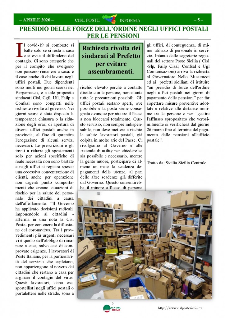 Cisl Poste Sicilia Informa Aprile 2020 _Pagina_05