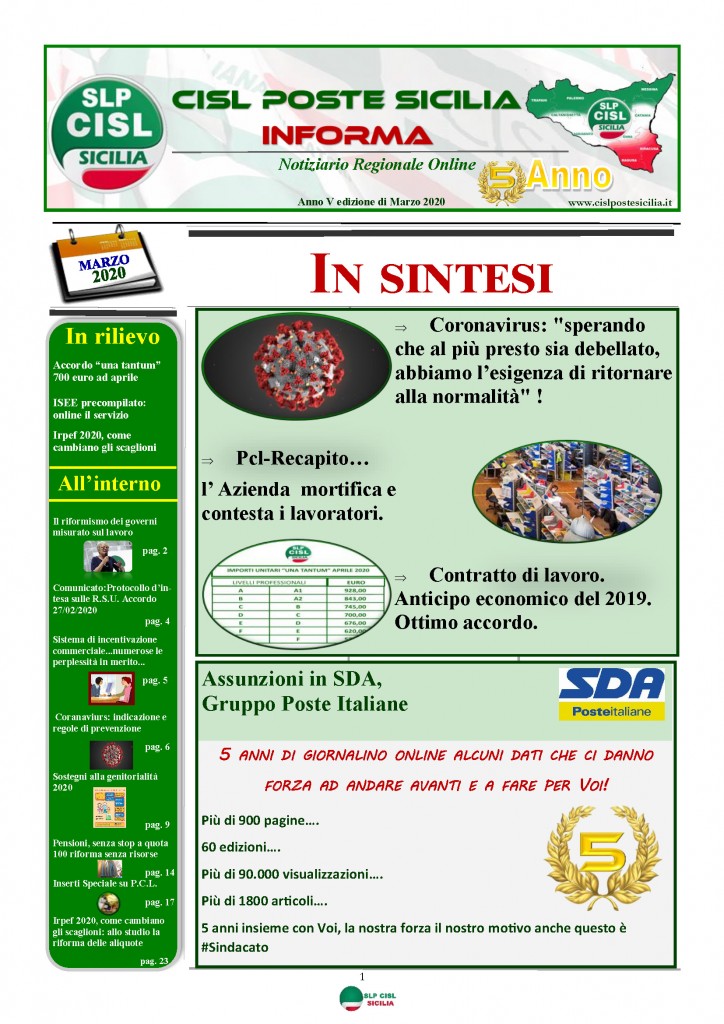 Cisl Poste Sicilia Informa Marzo 2020 _Pagina_01