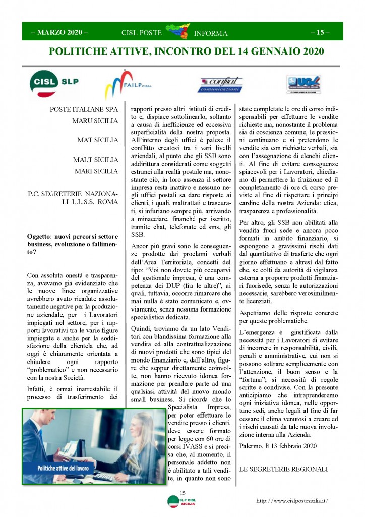 Cisl Poste Sicilia Informa Marzo 2020 _Pagina_15