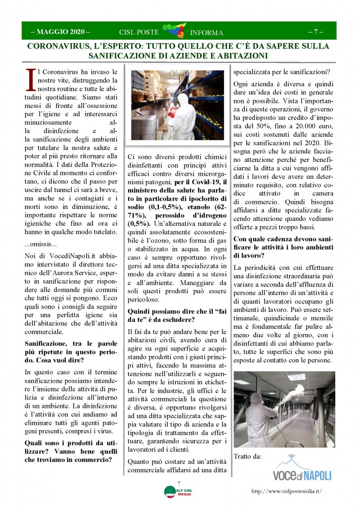 Cisl Poste Sicilia Informa Maggio 2020 _Pagina_07