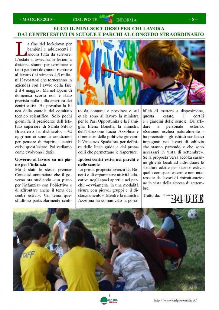 Cisl Poste Sicilia Informa Maggio 2020 _Pagina_08