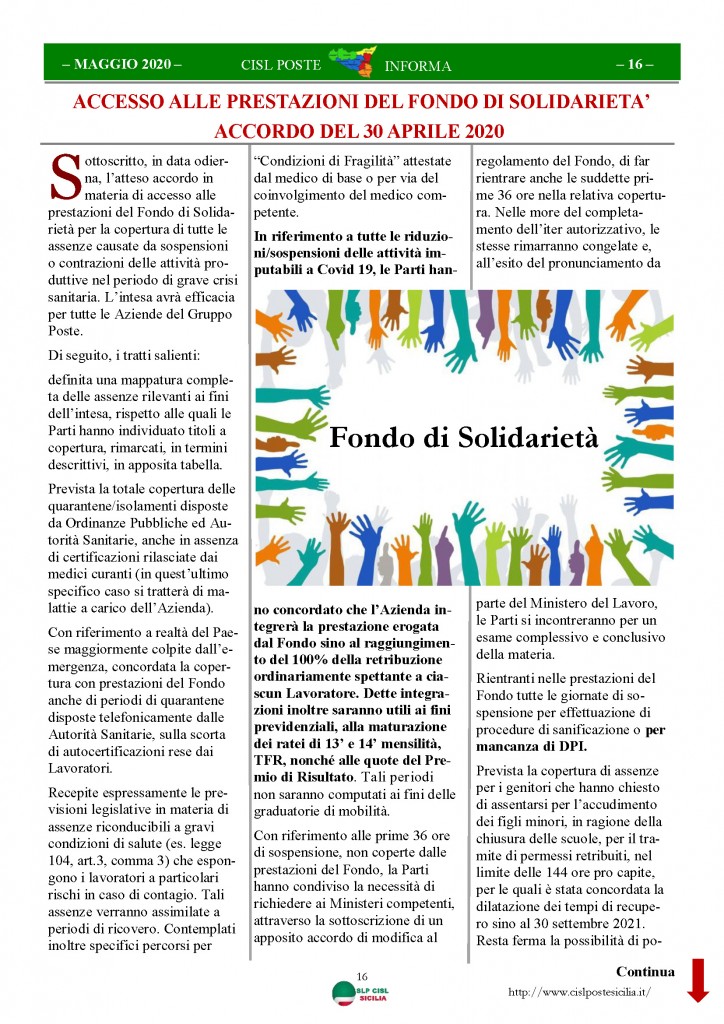 Cisl Poste Sicilia Informa Maggio 2020 _Pagina_16