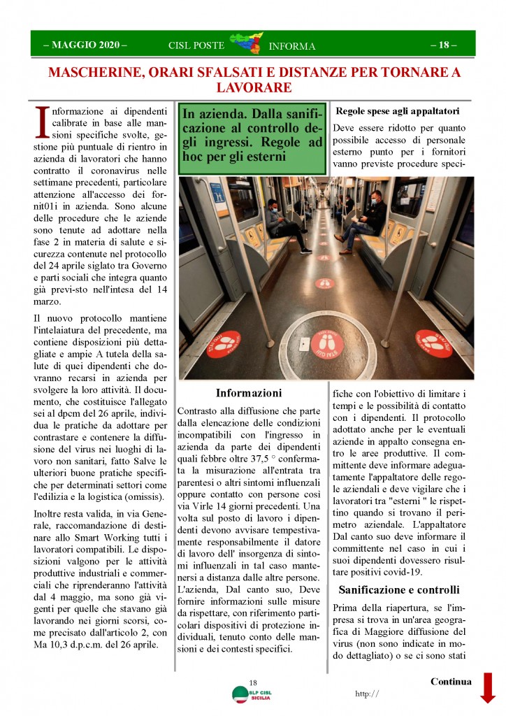 Cisl Poste Sicilia Informa Maggio 2020 _Pagina_18