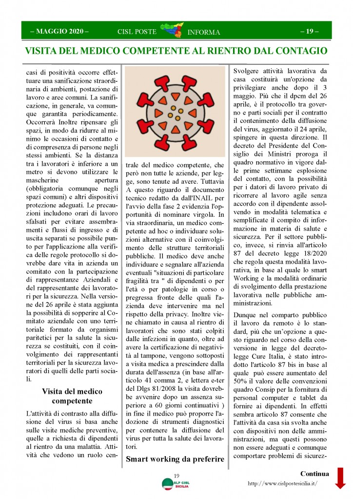 Cisl Poste Sicilia Informa Maggio 2020 _Pagina_19