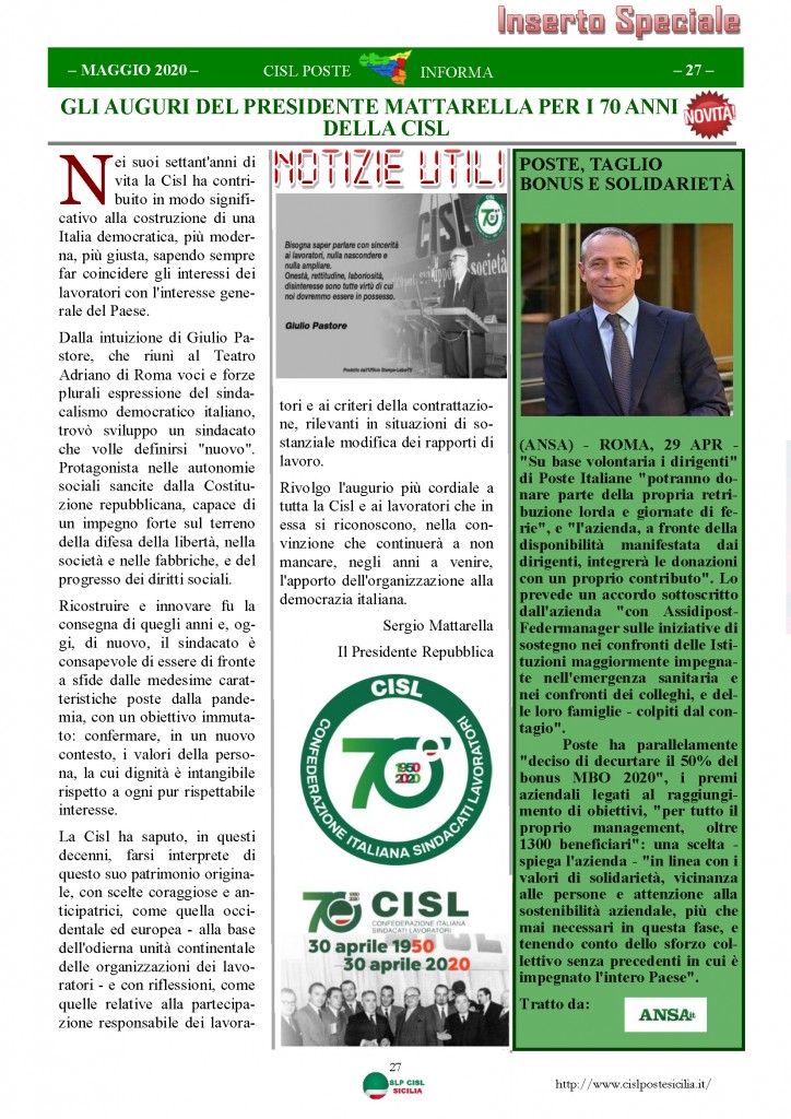 Cisl Poste Sicilia Informa Maggio 2020 _Pagina_27