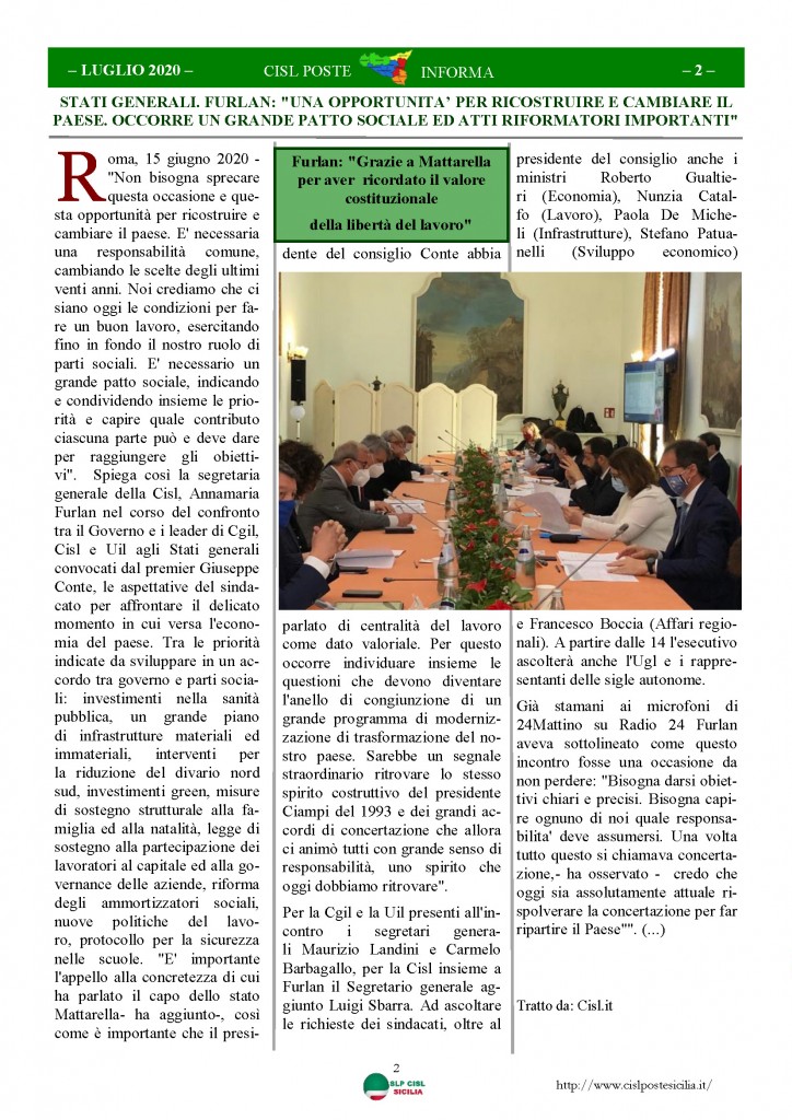 Cisl Poste Sicilia Informa Luglio 2020 _Pagina_02