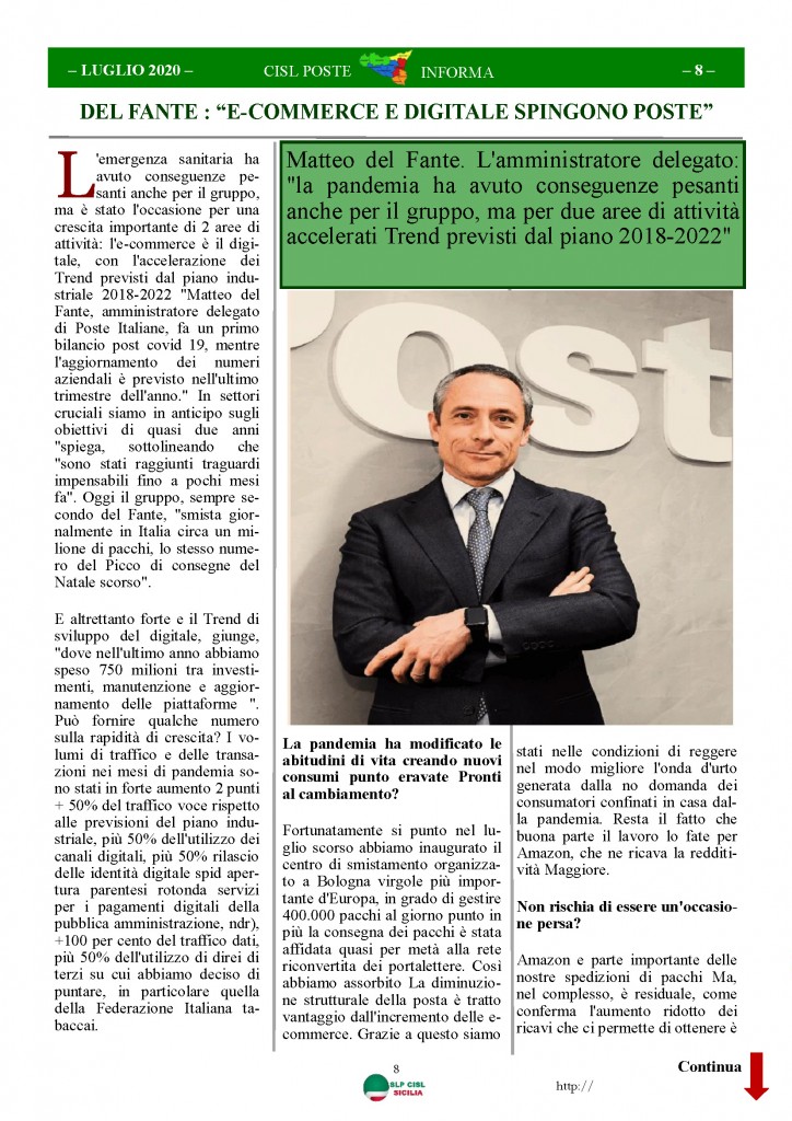 Cisl Poste Sicilia Informa Luglio 2020 _Pagina_08