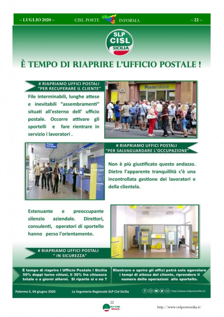 Cisl Poste Sicilia Informa Luglio 2020 _Pagina_22