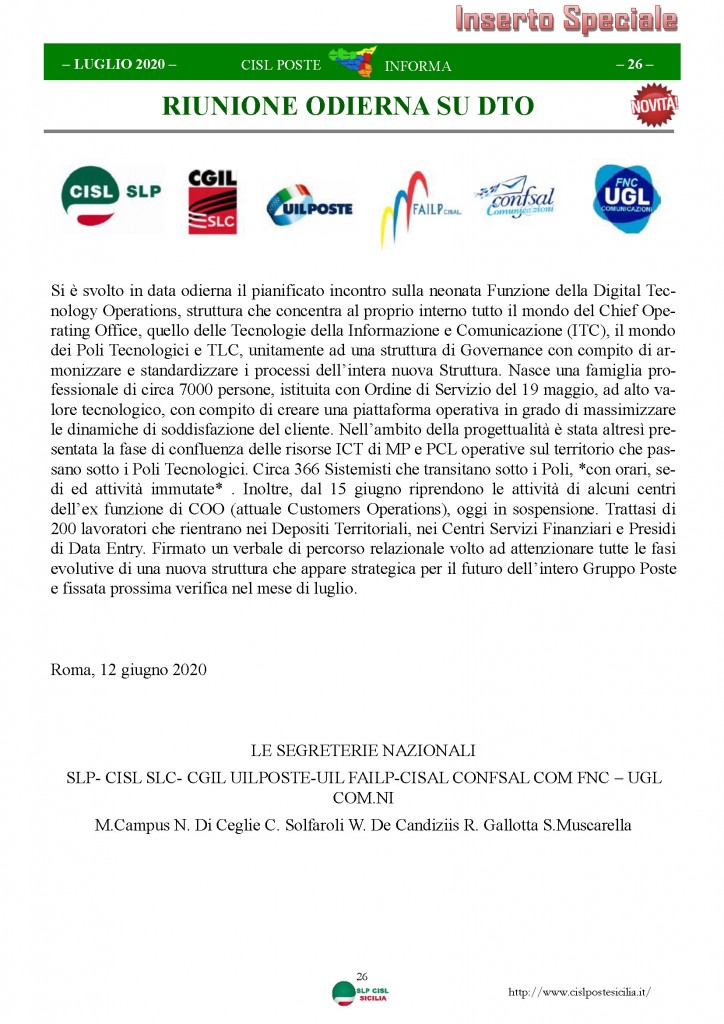 Cisl Poste Sicilia Informa Luglio 2020 _Pagina_26