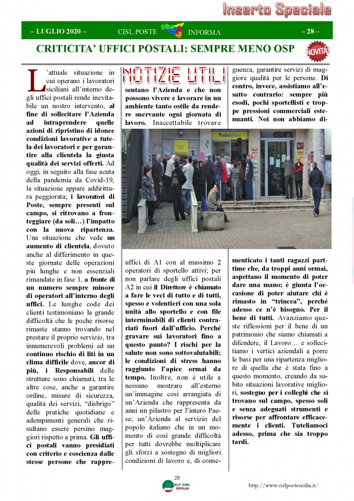 Cisl Poste Sicilia Informa Luglio 2020 _Pagina_28