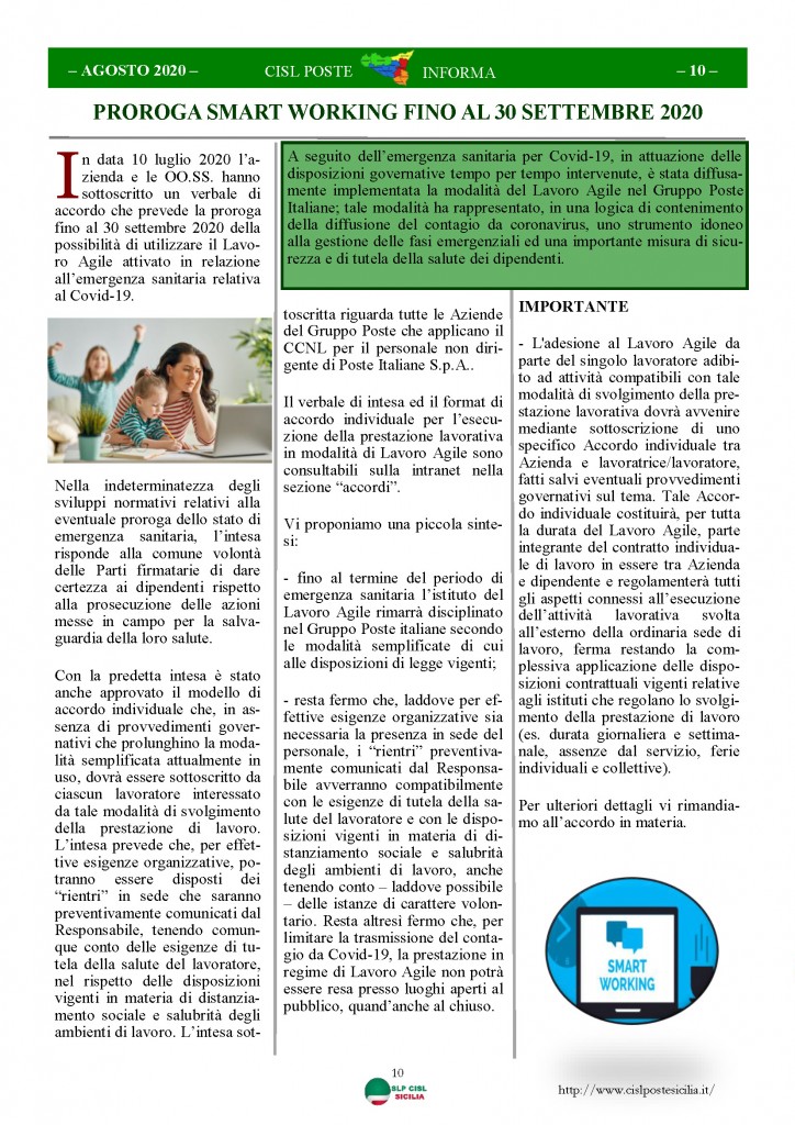 Cisl Poste Sicilia Informa Agosto 2020 _Pagina_10