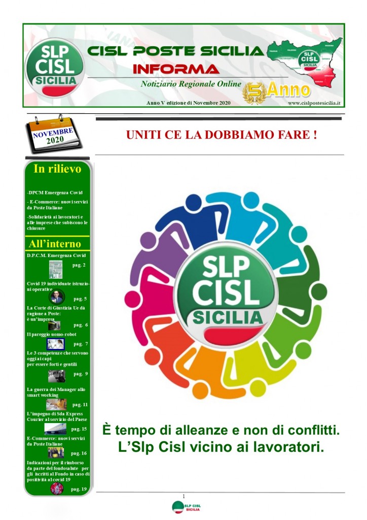 Cisl Poste Sicilia Informa Novembre 2020_Pagina_01