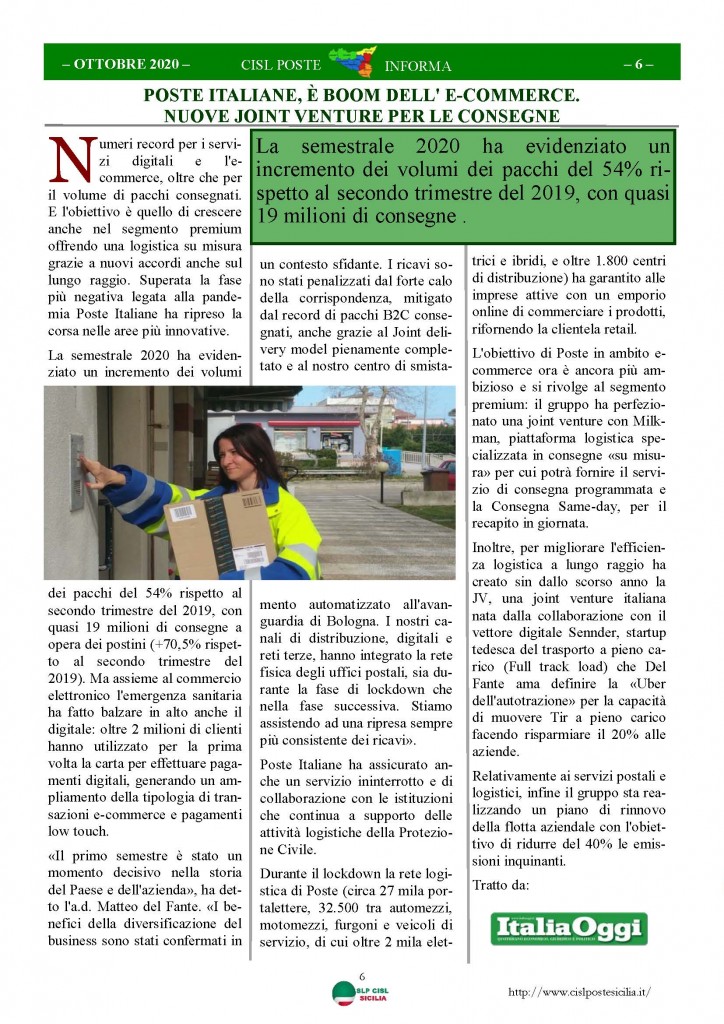Cisl Poste Sicilia Informa ottobre 2020 _Pagina_06