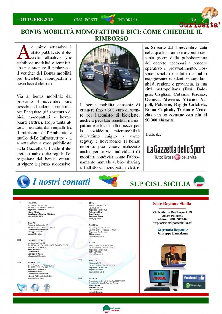 Cisl Poste Sicilia Informa ottobre 2020 _Pagina_25