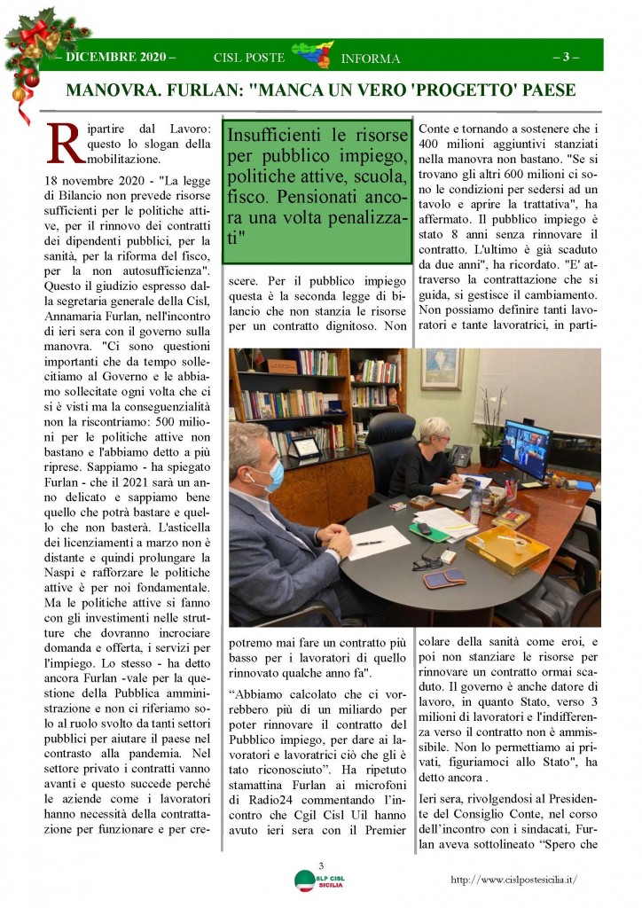 Cisl Poste Sicilia Informa Dicembrex 2020_Pagina_03