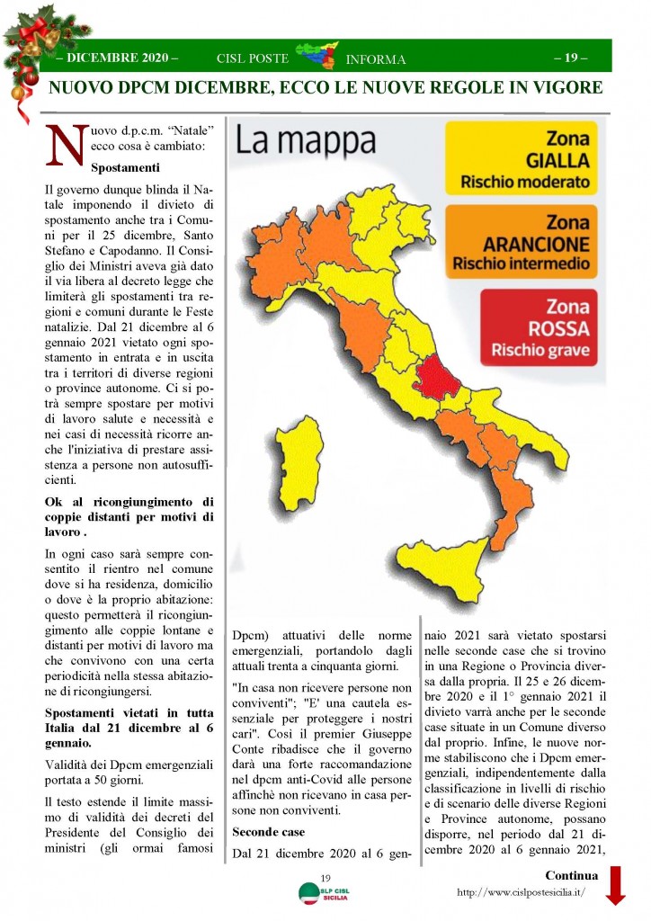 Cisl Poste Sicilia Informa Dicembrex 2020_Pagina_19