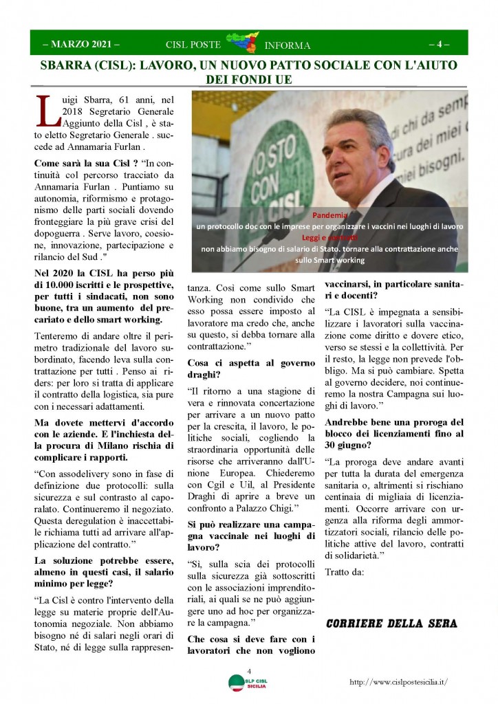 Cisl Poste Sicilia Informa Marzo 2021_Pagina_04