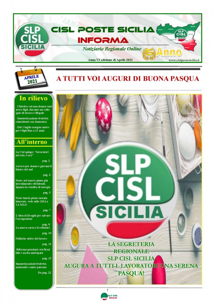 Cisl Poste Sicilia Informa Aprile 2021_Pagina_01