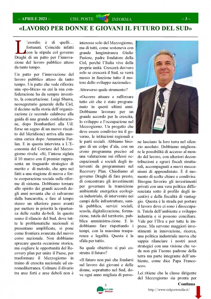 Cisl Poste Sicilia Informa Aprile 2021_Pagina_03
