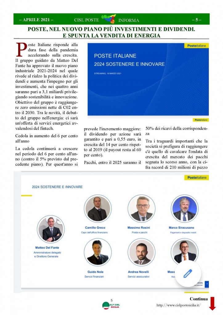 Cisl Poste Sicilia Informa Aprile 2021_Pagina_05