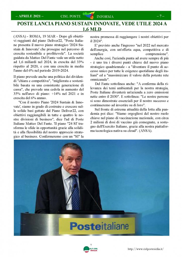 Cisl Poste Sicilia Informa Aprile 2021_Pagina_07