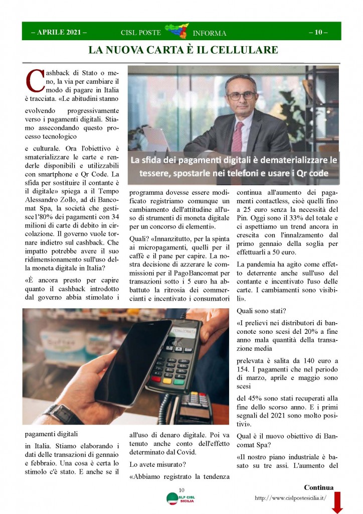 Cisl Poste Sicilia Informa Aprile 2021_Pagina_10